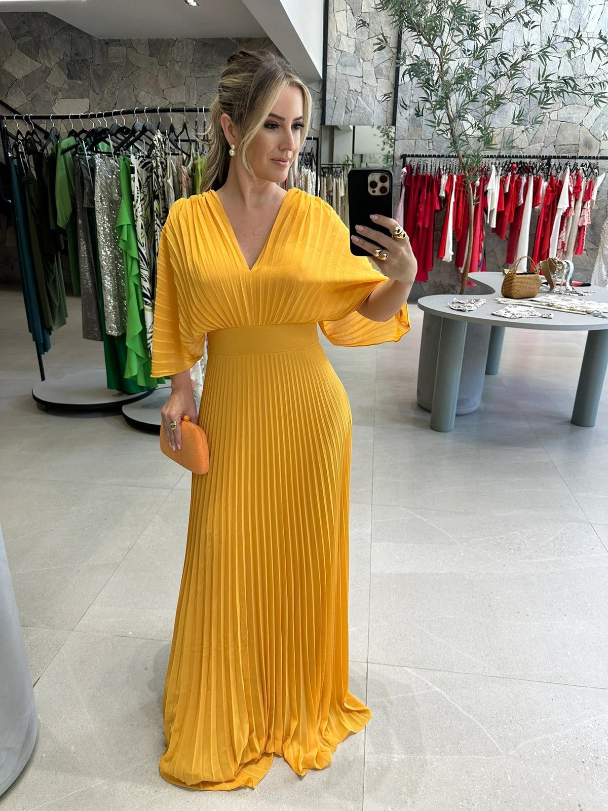 Verity | Vibrant Pleated Wedding Evening Dress