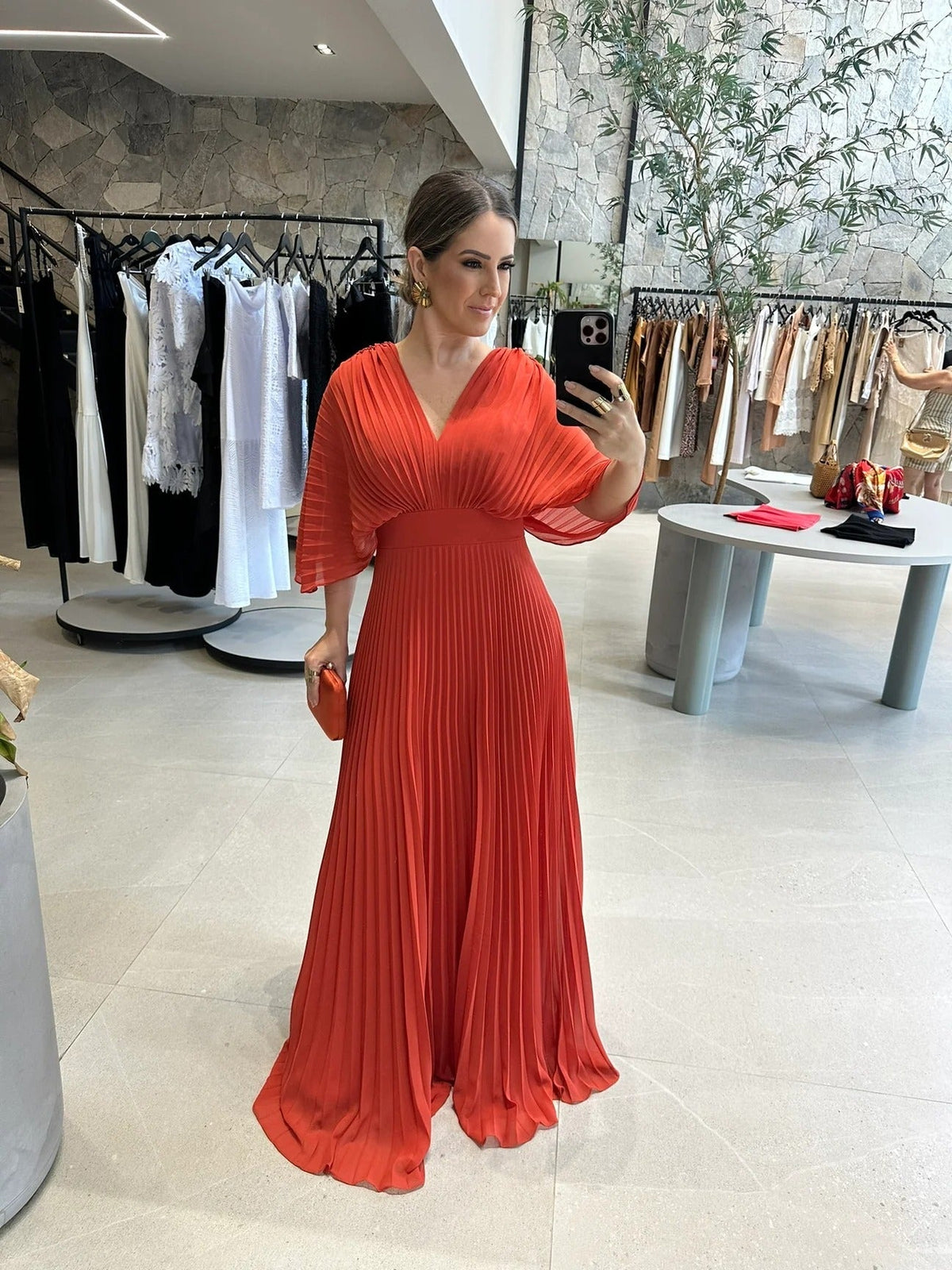 Verity | Vibrant Pleated Wedding Evening Dress