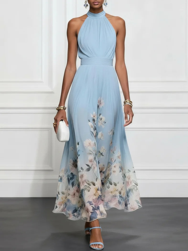 Olivia | Blue Floral Wedding Dress
