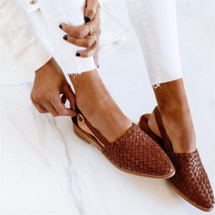 Isla | Women's Woven Slingback Flat Shoes