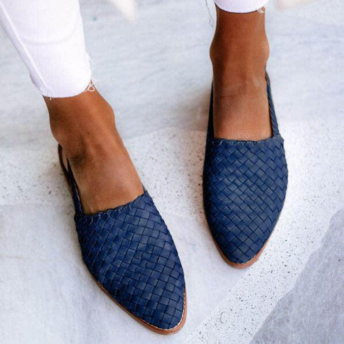 Isla | Women's Woven Slingback Flat Shoes