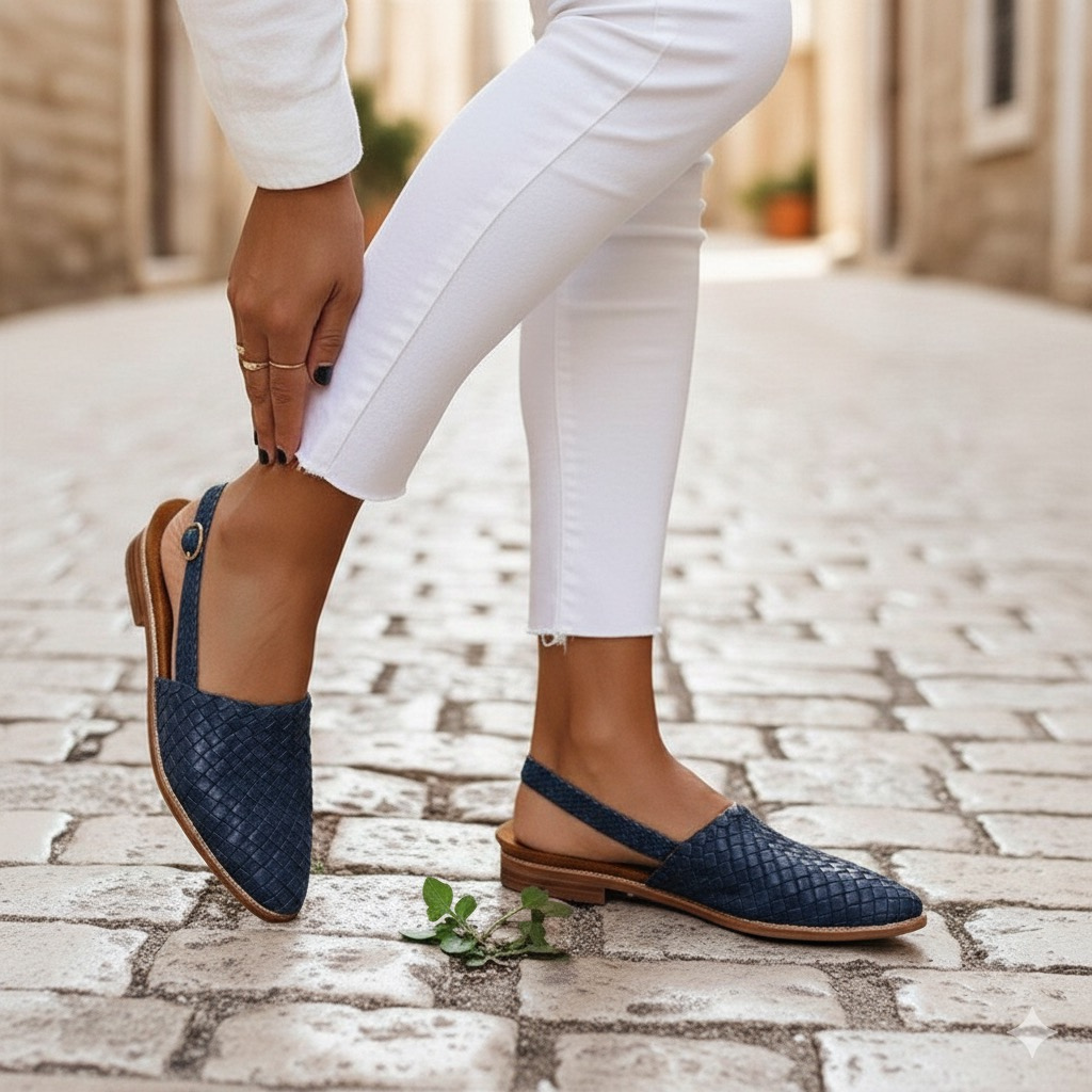 Isla | Women's Woven Slingback Flat Shoes
