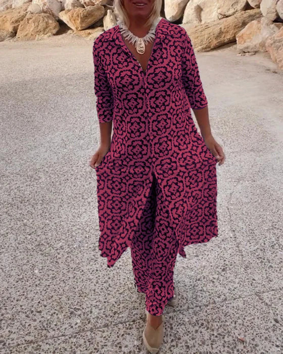 Florentine | Boho Geometric Print Tunic Set