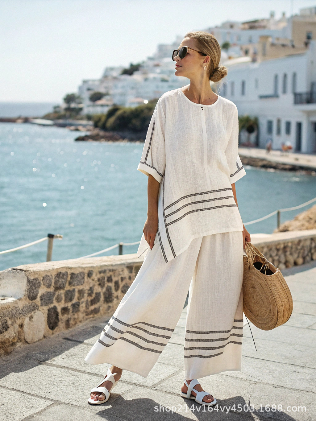 Marguerite | Bamboo Linen Two Piece Set