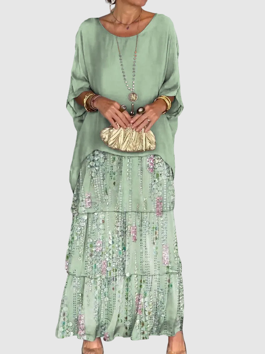 Odette | Womens Chiffon Sleeve Maxi Dress