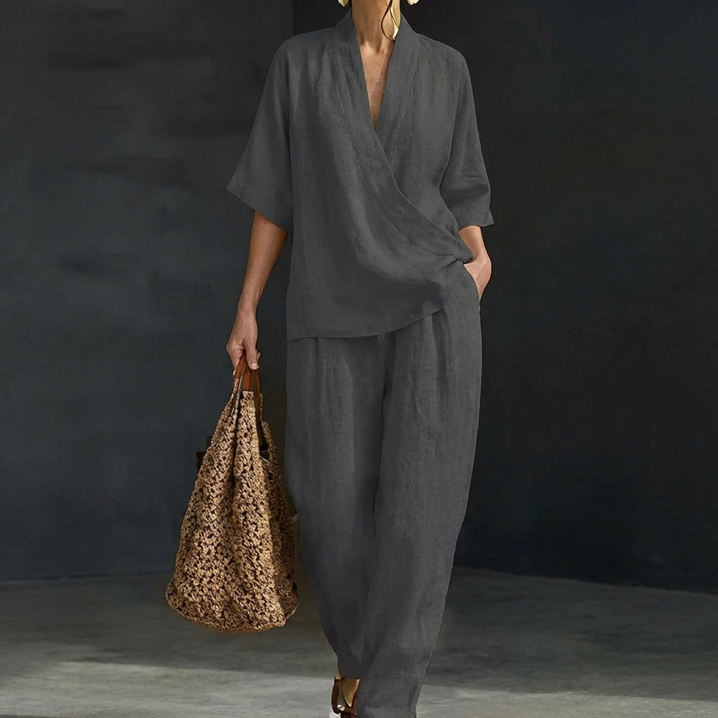 Wilhelmina | Henley Wide Leg Co-Ord Set