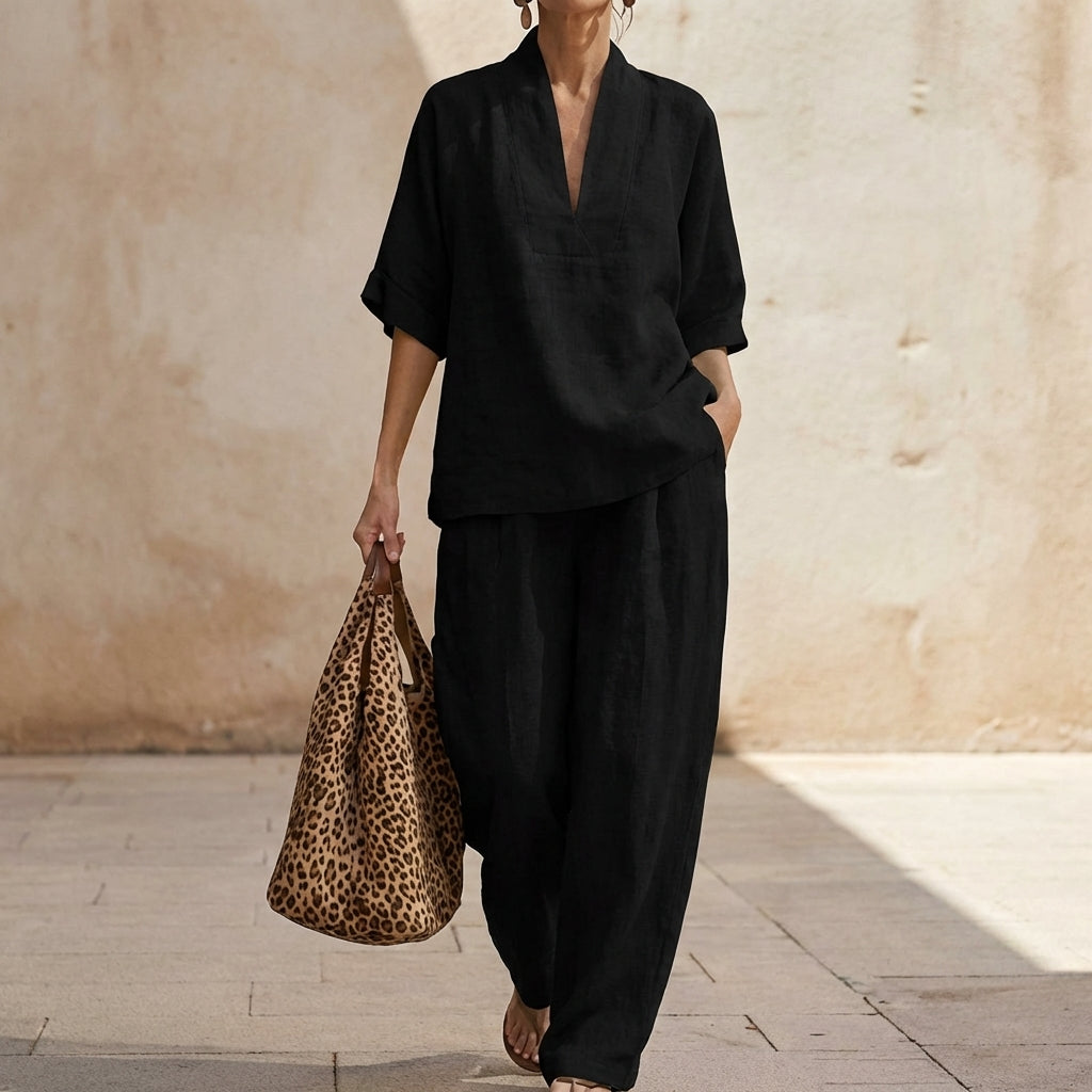 Wilhelmina | Henley Wide Leg Co-Ord Set