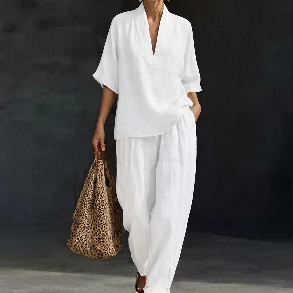 Wilhelmina | Henley Wide Leg Co-Ord Set