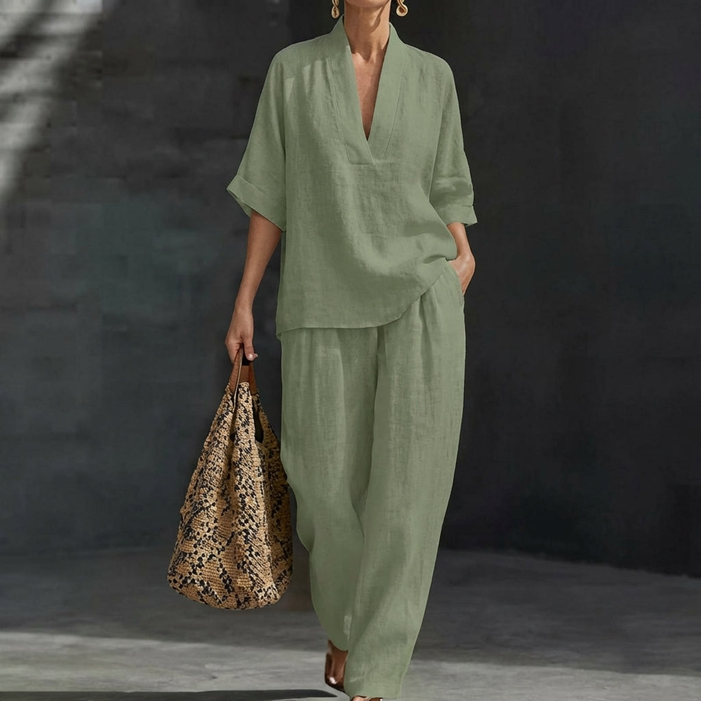 Wilhelmina | Henley Wide Leg Co-Ord Set