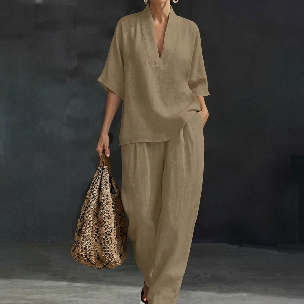 Wilhelmina | Henley Wide Leg Co-Ord Set