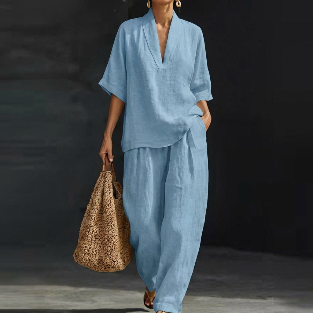 Wilhelmina | Henley Wide Leg Co-Ord Set