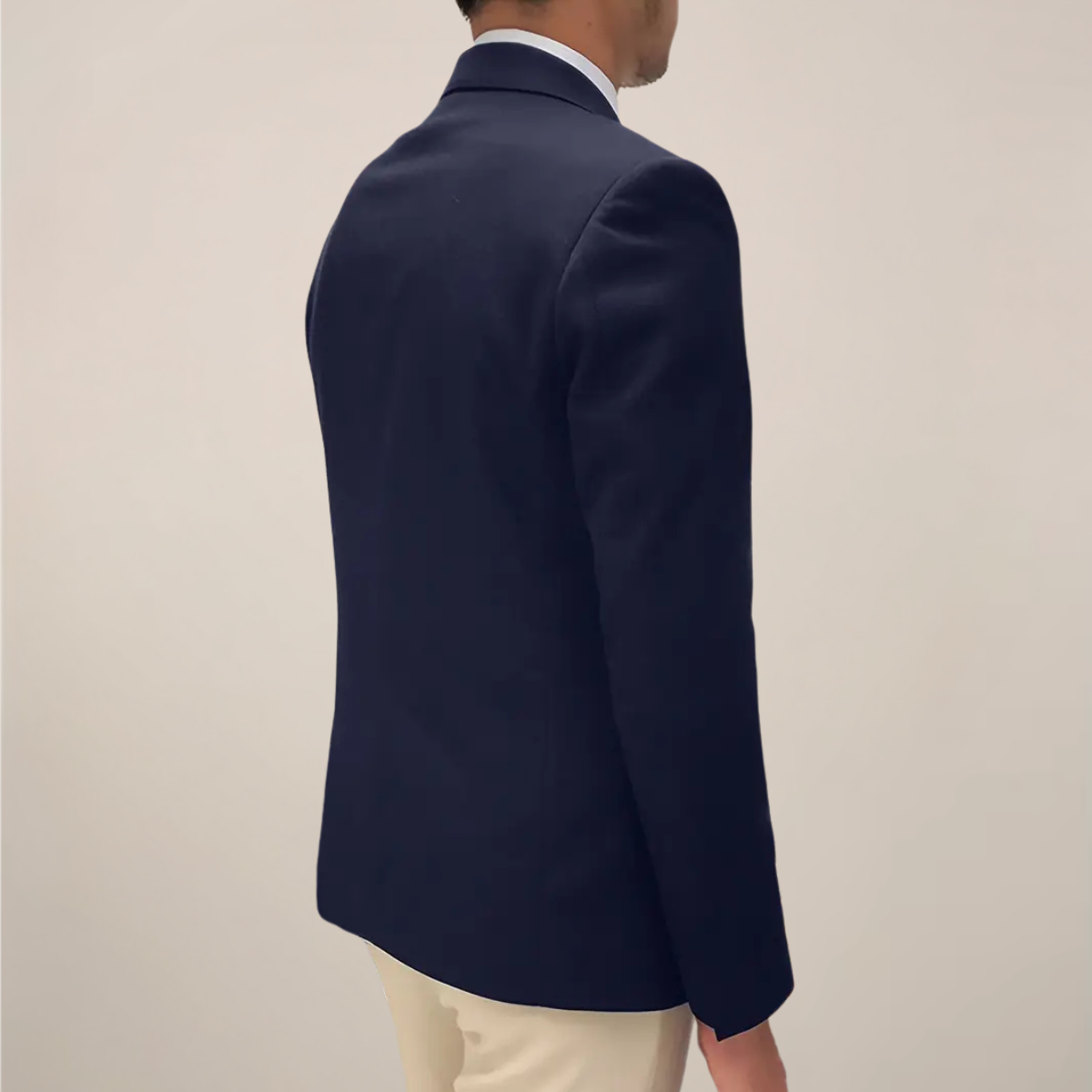 Edward | Mens Gold Button Navy Blazer