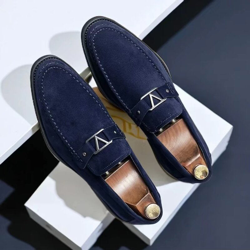 Alexander | Mens Suede Buckle Formal Loafers