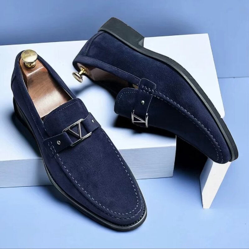 Alexander | Mens Suede Buckle Formal Loafers