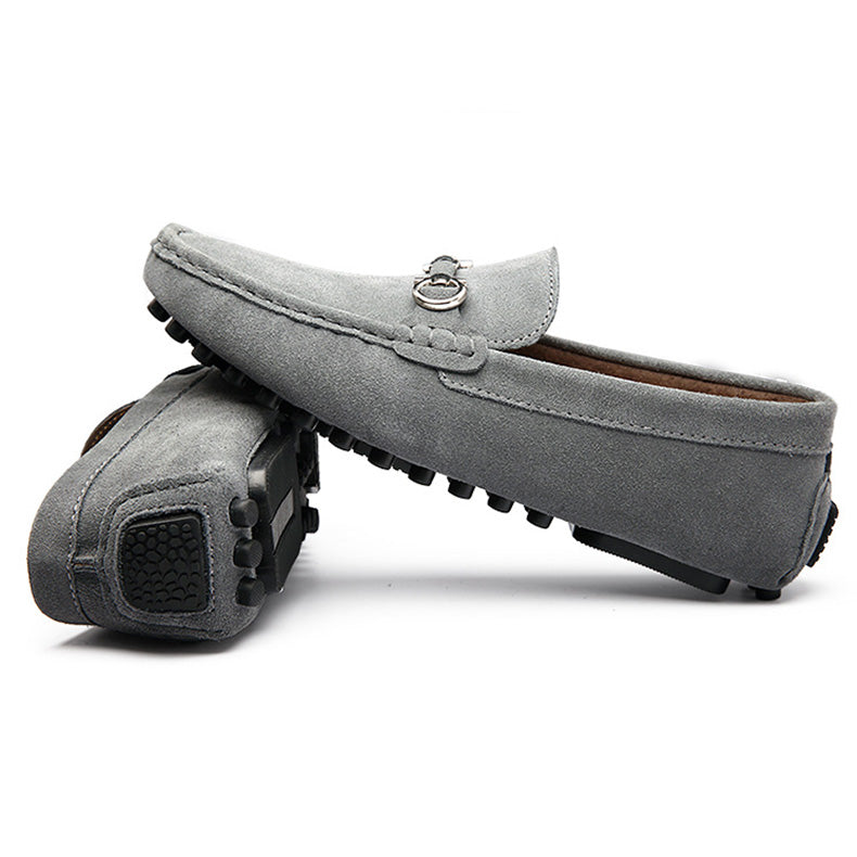 Dominic | Mens Suede Buckle Driving Loafers