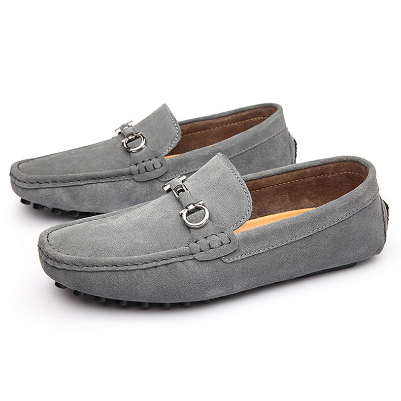 Dominic | Mens Suede Buckle Driving Loafers