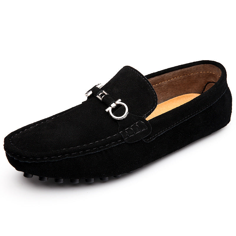 Dominic | Mens Suede Buckle Driving Loafers