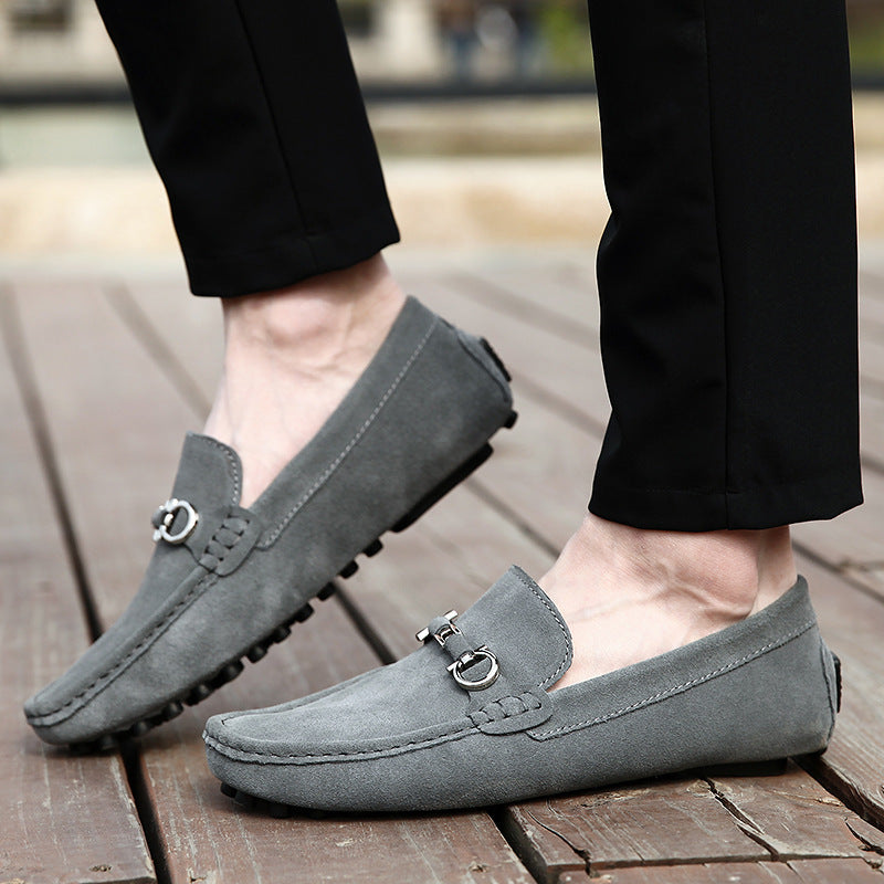 Dominic | Mens Suede Buckle Driving Loafers