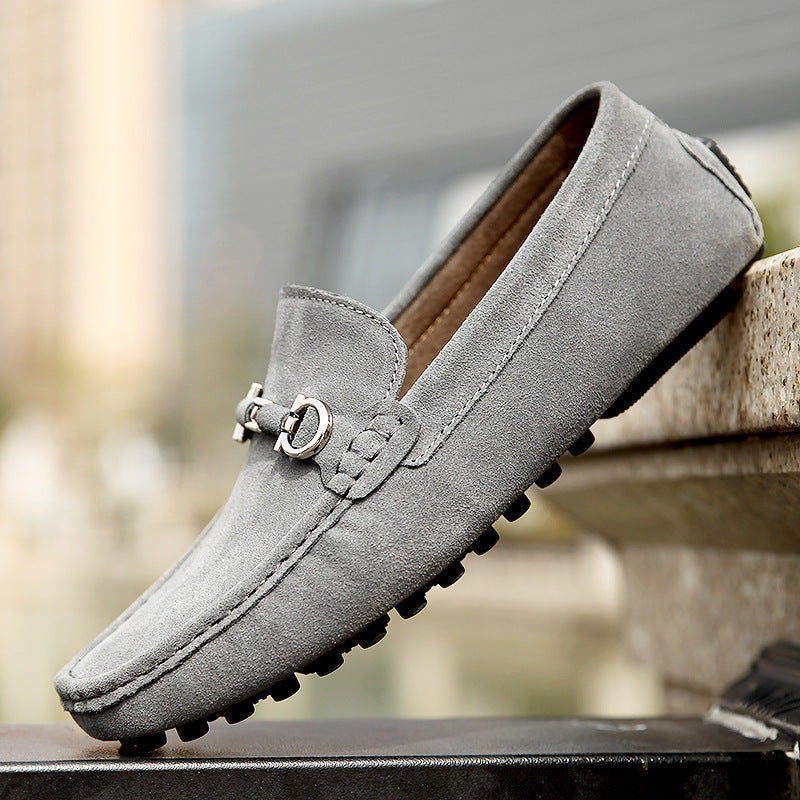 Dominic | Mens Suede Buckle Driving Loafers