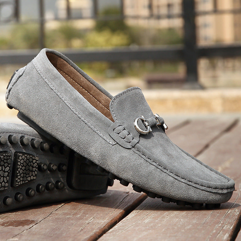 Dominic | Mens Suede Buckle Driving Loafers