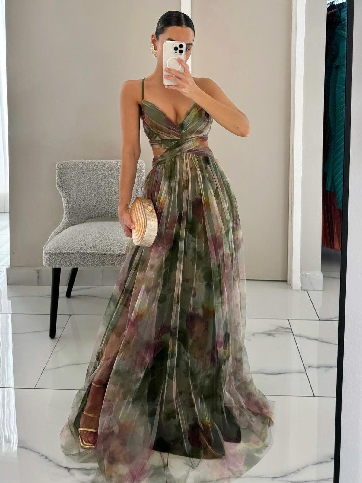 Grace | Painted Floral Wedding Dress