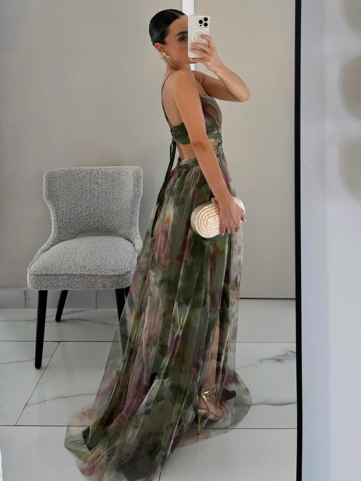 Grace | Painted Floral Wedding Dress