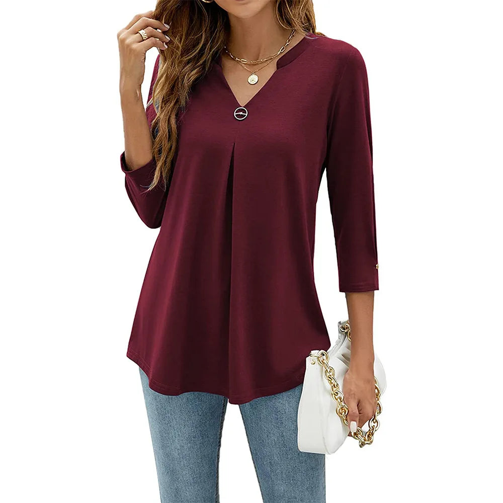 Elena | Elegant V-Neck Top