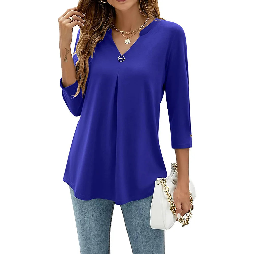 Elena | Elegant V-Neck Top