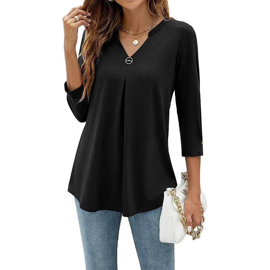 Elena | Elegant V-Neck Top