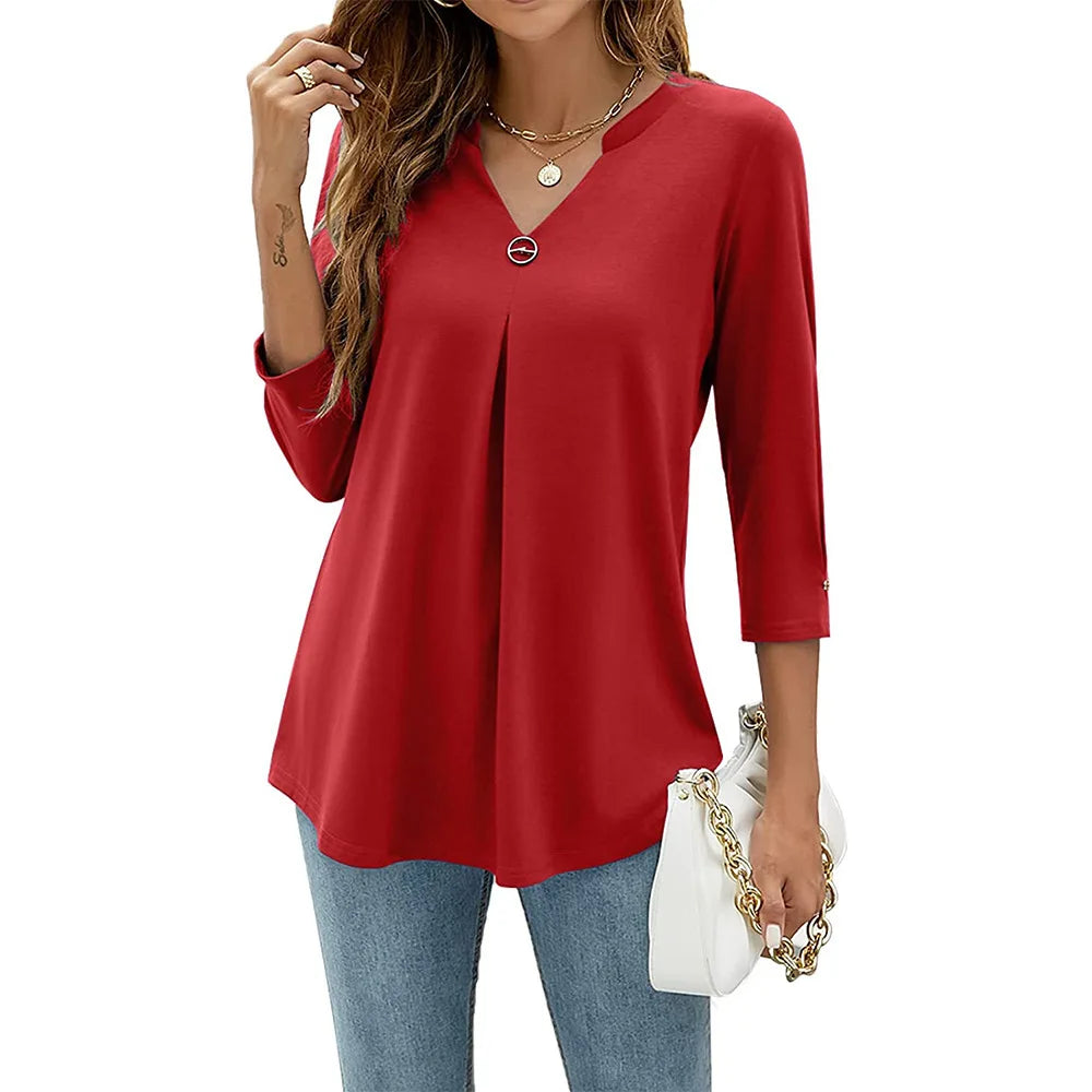 Elena | Elegant V-Neck Top