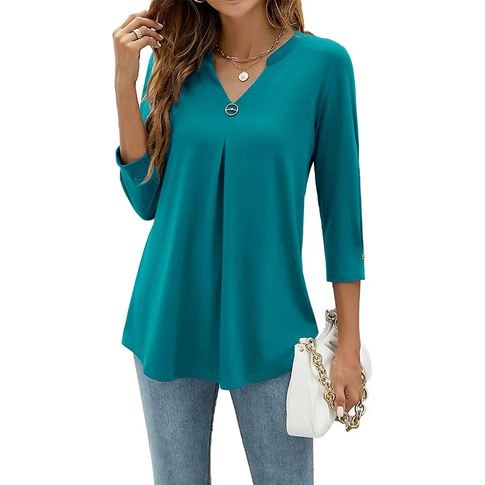 Elena | Elegant V-Neck Top
