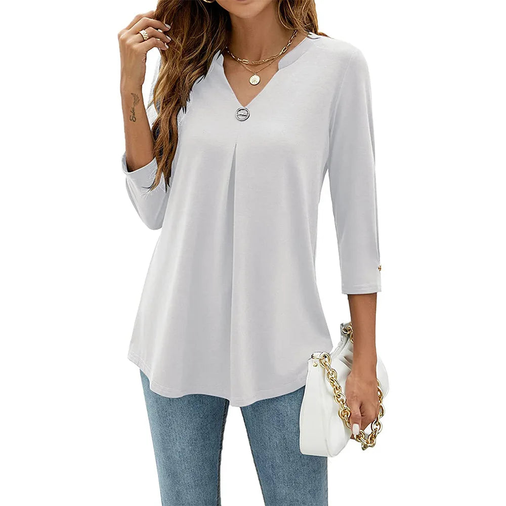 Elena | Elegant V-Neck Top