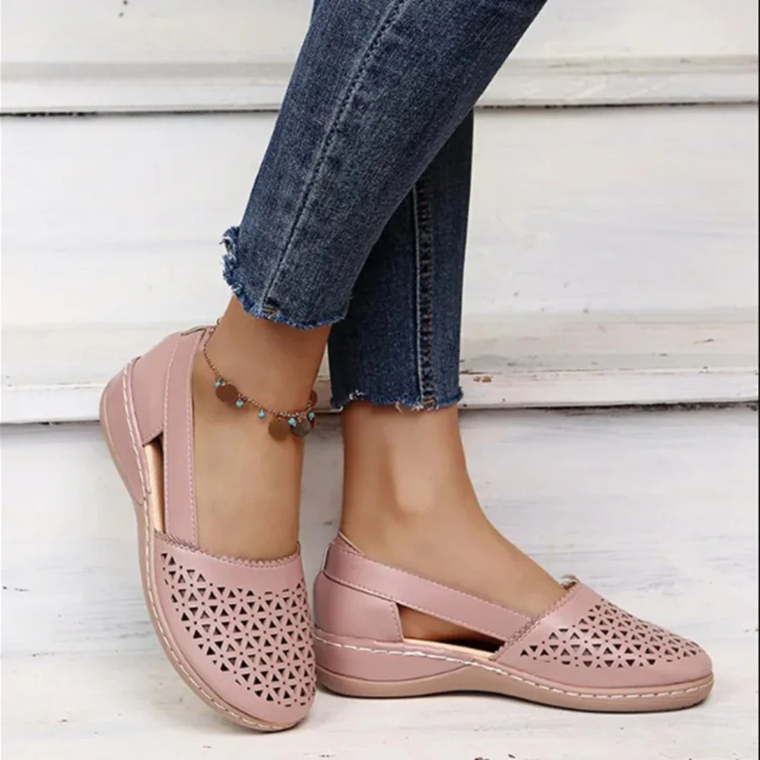 Sophie | Women's Breathable Slip-On Flats – Perforated Comfort Shoes