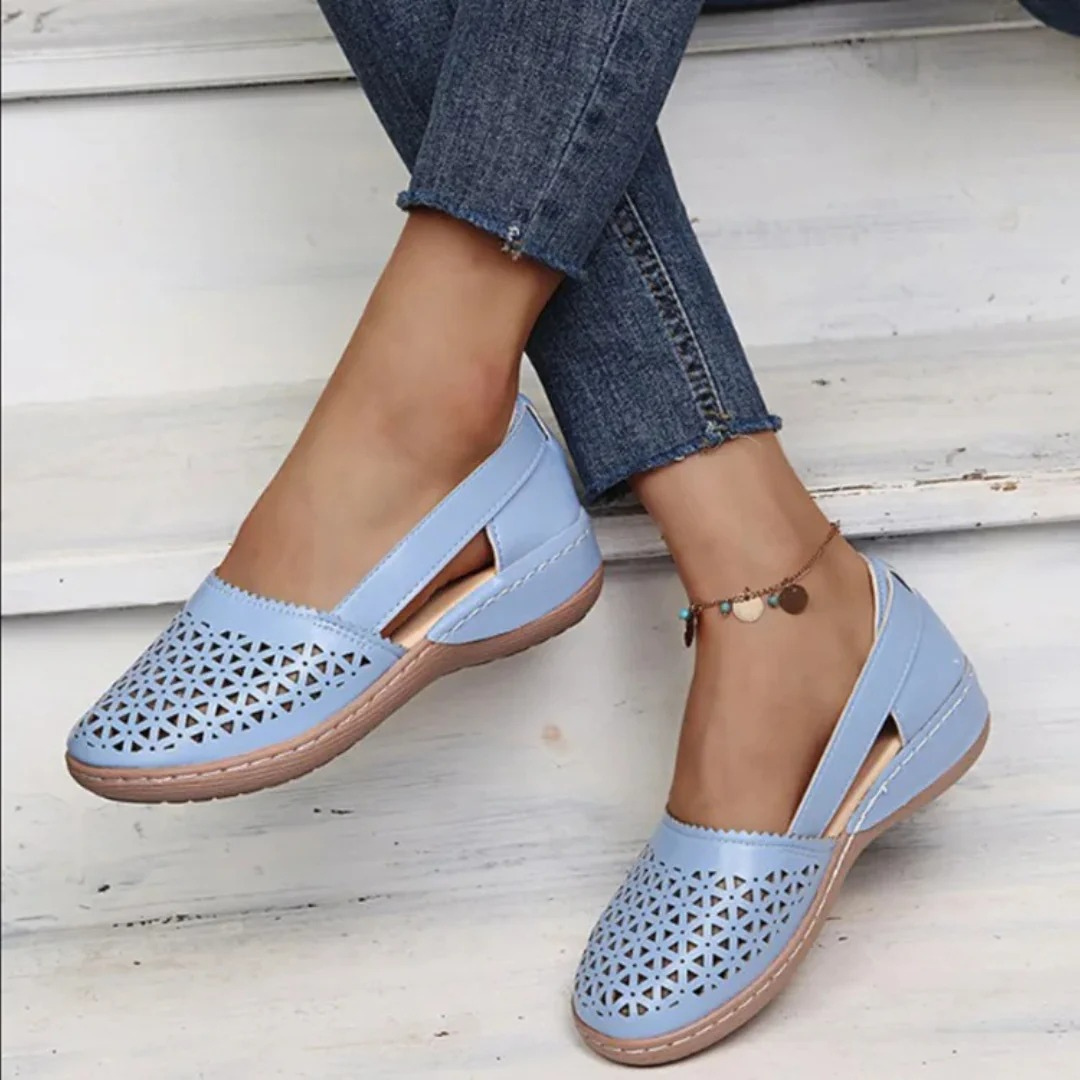 Sophie | Women's Breathable Slip-On Flats – Perforated Comfort Shoes