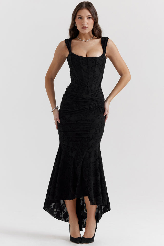 Beatrice | Corset Ruched Maxi Evening Dress