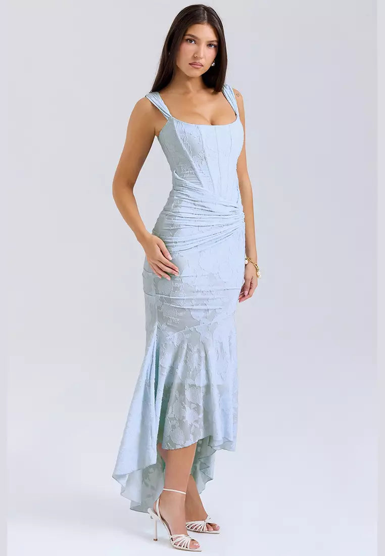 Beatrice | Corset Ruched Maxi Evening Dress