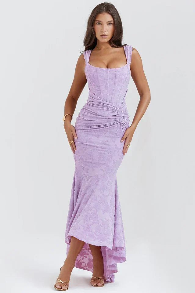 Beatrice | Corset Ruched Maxi Evening Dress