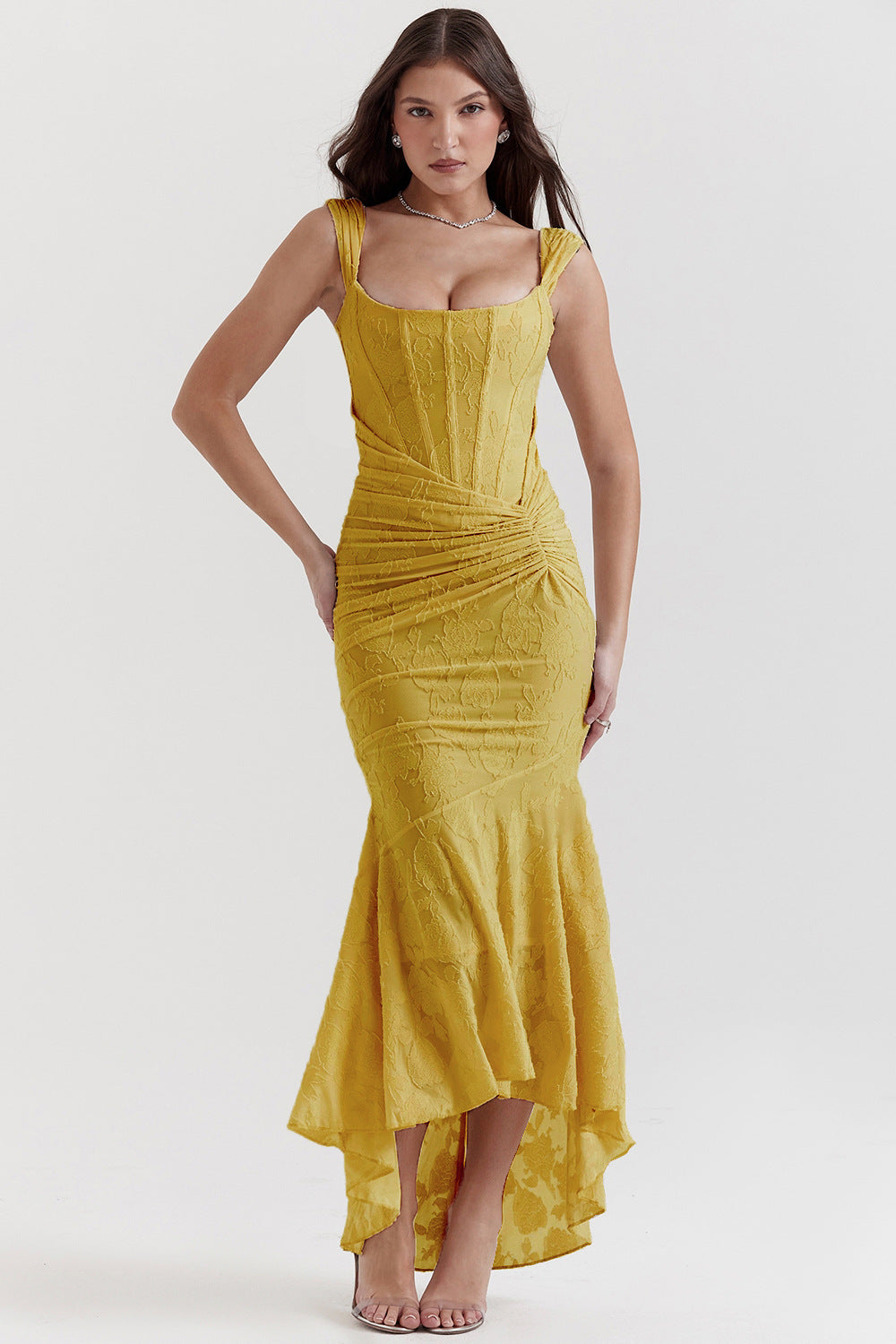 Beatrice | Corset Ruched Maxi Evening Dress