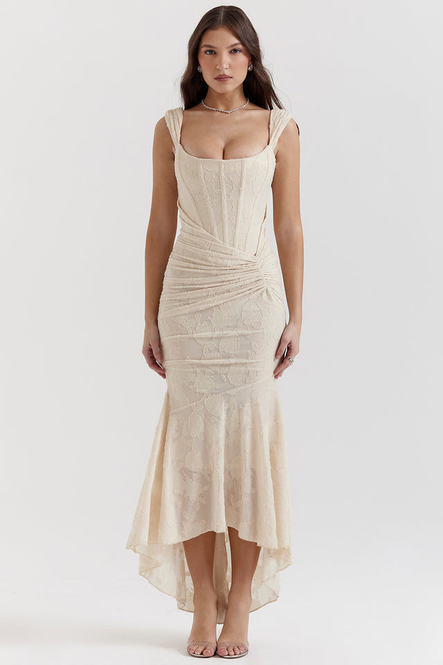 Beatrice | Corset Ruched Maxi Evening Dress