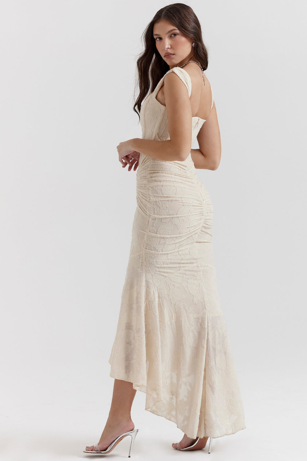 Beatrice | Corset Ruched Maxi Evening Dress