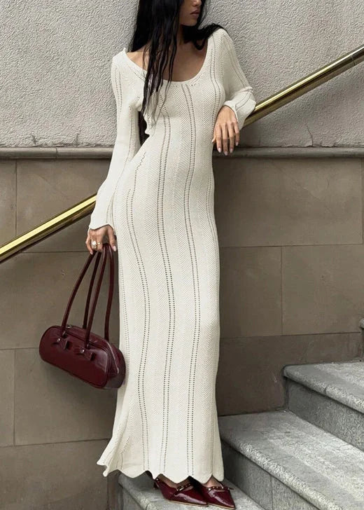 Vivienne | Knit Bodycon Long Sleeve Maxi