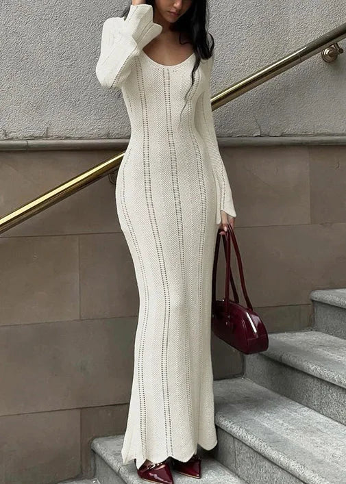 Vivienne | Knit Bodycon Long Sleeve Maxi