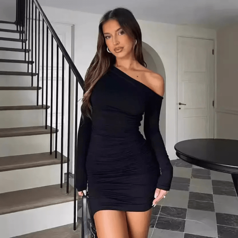 Poppy | One Shoulder Long Sleeve Mini