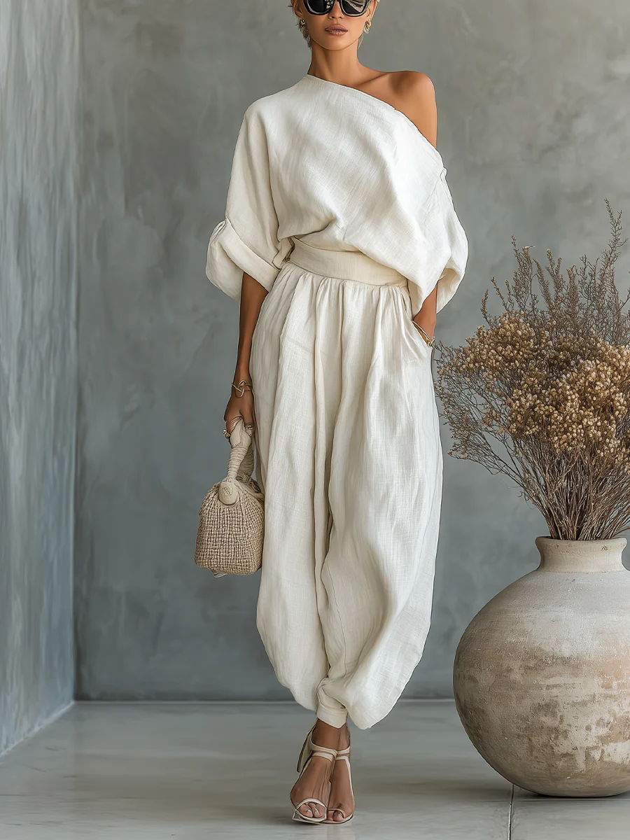 Rosalie | Off Shoulder Linen Two Piece