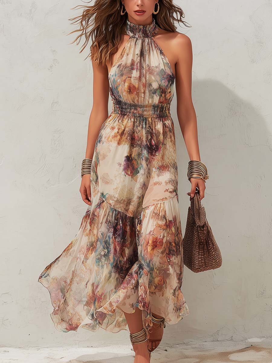 Ruby | Vintage Floral Midi Dress