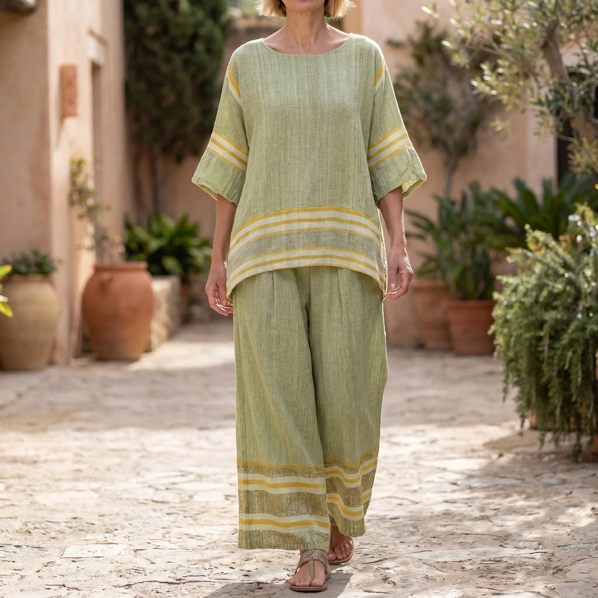 Indira | Wide Leg Trouser Matching Set