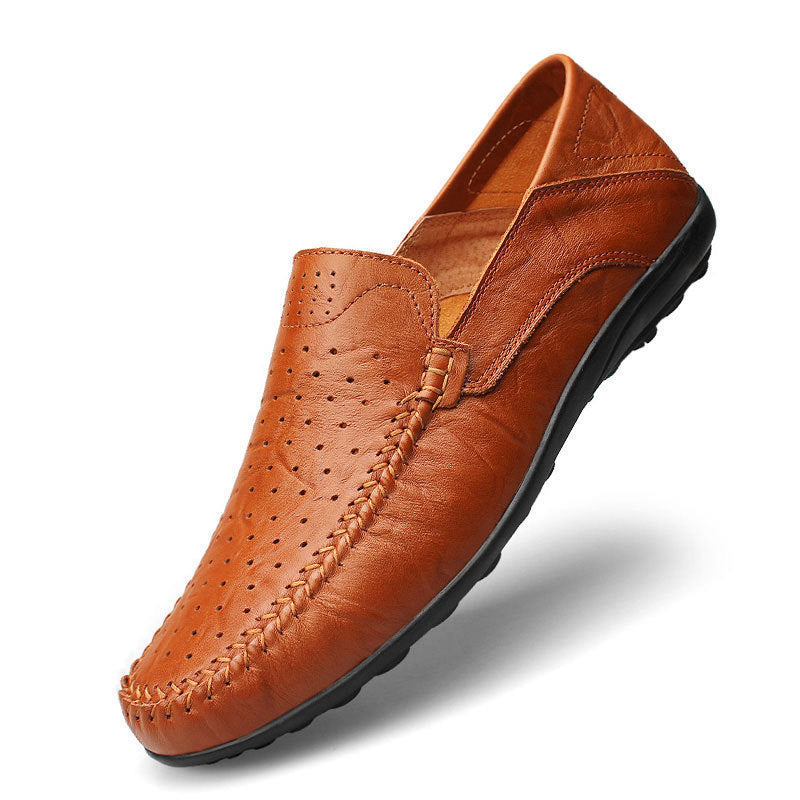 Leonardo | Mens Genuine Leather Slip-On Loafers
