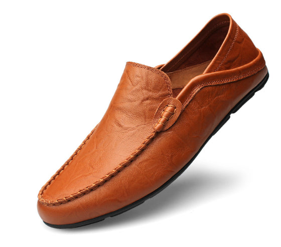 Gabriel | Mens Perforated Leather Slip-On Loafers