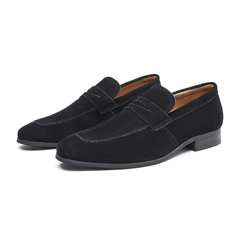 William | Mens Suede Penny Loafers