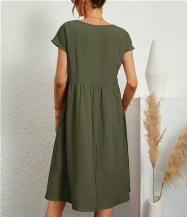 Amelia | Relaxed White Midi Dress
